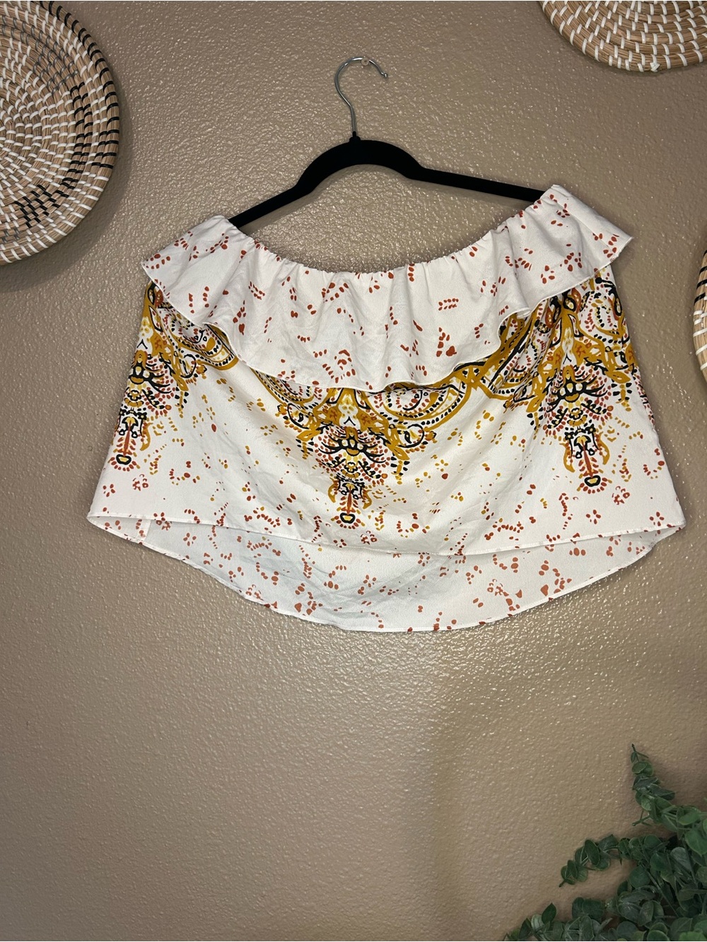 Intimately FP Free People paisley print strapless bandeau top